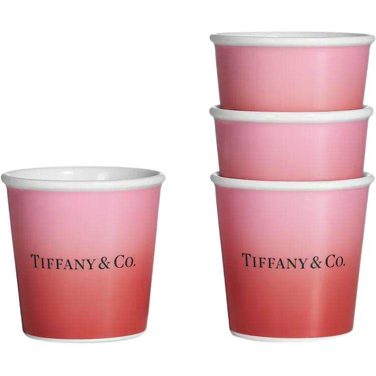 TIFFANY & CO. TIFFANY & CO. Coffee Cups Classic Red Gemstone Color 3.6oz