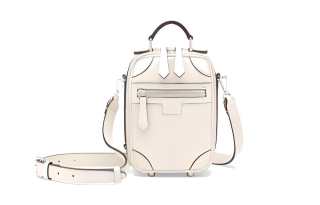 FENDI Calfskin Handbag, Shoulder Bag, Crossbody Bag Mini Men's White