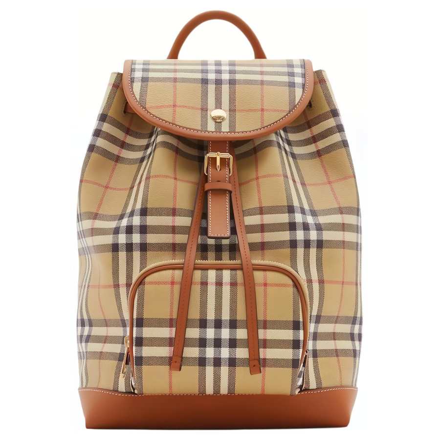 Burberry Polyurethane Backpack Women's Archive Beige & Stone Pine Brown