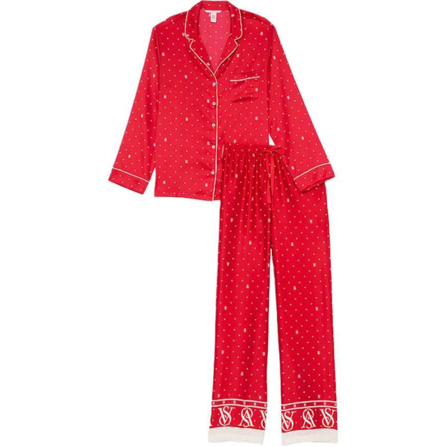 Victoria's Secret THE MIX Pajama Set Women's Red Polka Dot