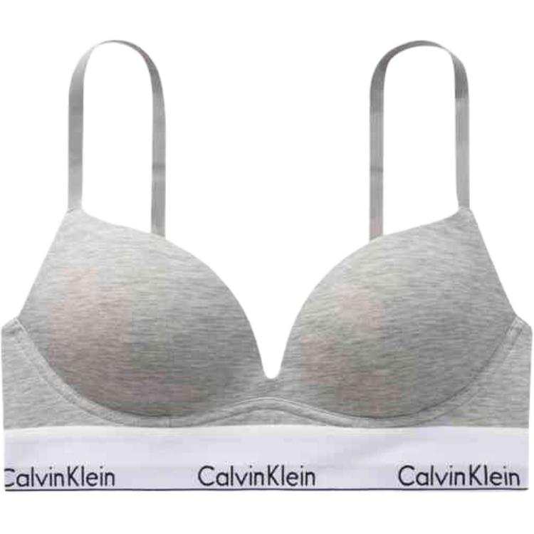 CALVIN KLEIN Modern Gravity Band Bra Women's Coconut Gray