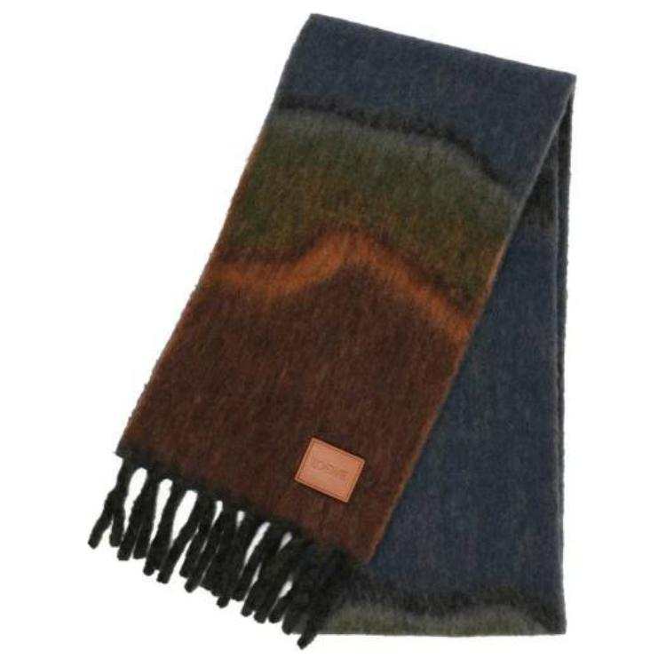 LOEWE LOEWE Marble Patterned Tone Jacquard Scarf