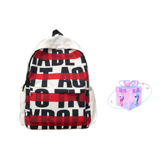 MARKANGARO Nylon Backpack Regular Unisex White/Pink/Purple/Black