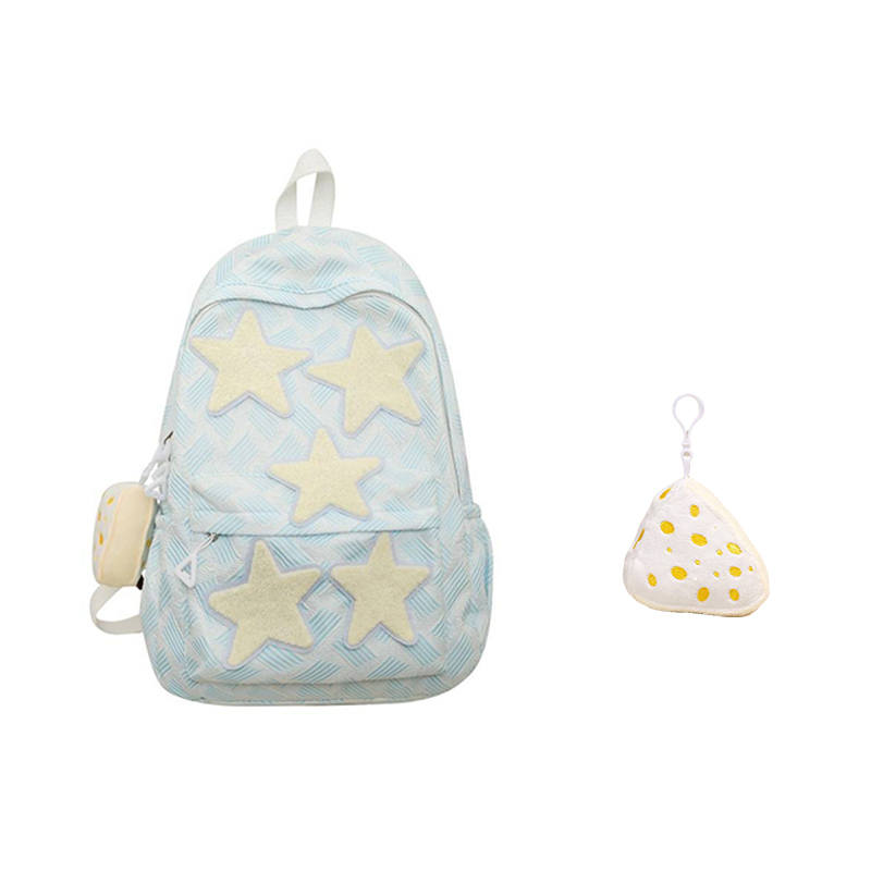 MARKANGARO Nylon Double Shoulder Women's Gray/Blue/Light Yellow/Light Purple