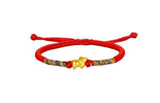 ZHOU LIU FU [Smooth Sailing]5D Hard Gold Chinese Zodiac Collection Horse Year Red String Zodiac Year #Good Luck