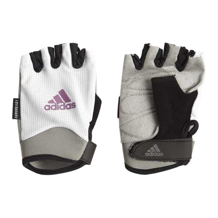 Adidas Adidas Polyester, Elastane, Polyamide, Suede Sports Gloves Unisex White