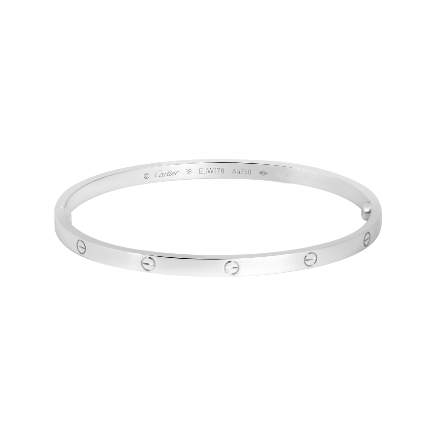 Cartier 10s 18K white gold Love Breath diamond bracelet