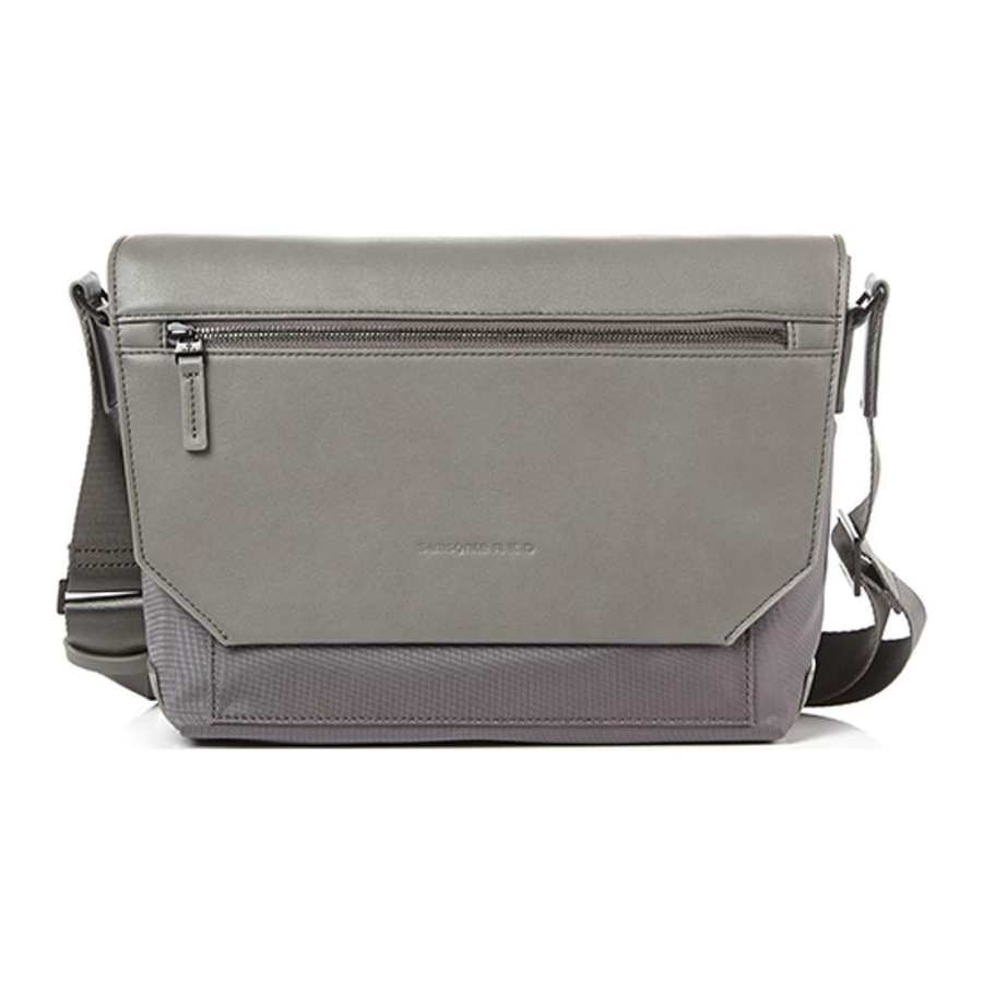 Samsonite SAMSONITE Polyester Messenger Bag, Crossbody Bag, Shoulder Bag Unisex Dark Gray