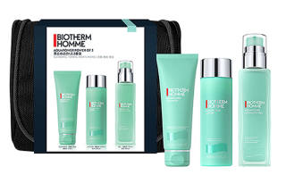 BIOTHERM Hydrodynamics Men's Skincare Set, Travel Size, Cleanser, Toner, And Moisturizer Three Piece Set Combination