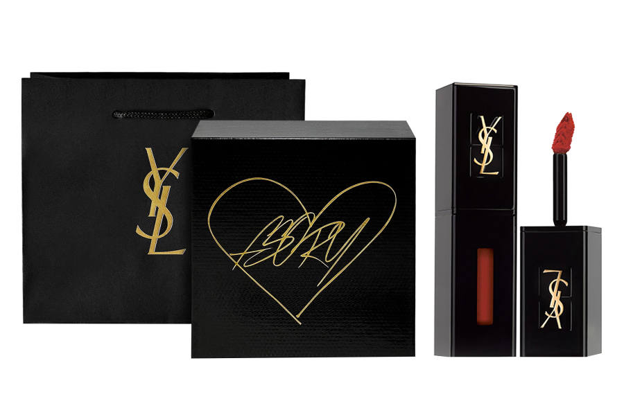 SAINT LAURENT Black Tube, Black Gold Lip Gloss Box Glossy Easy to Blend Long Lasting Cosmetics 5.5ml