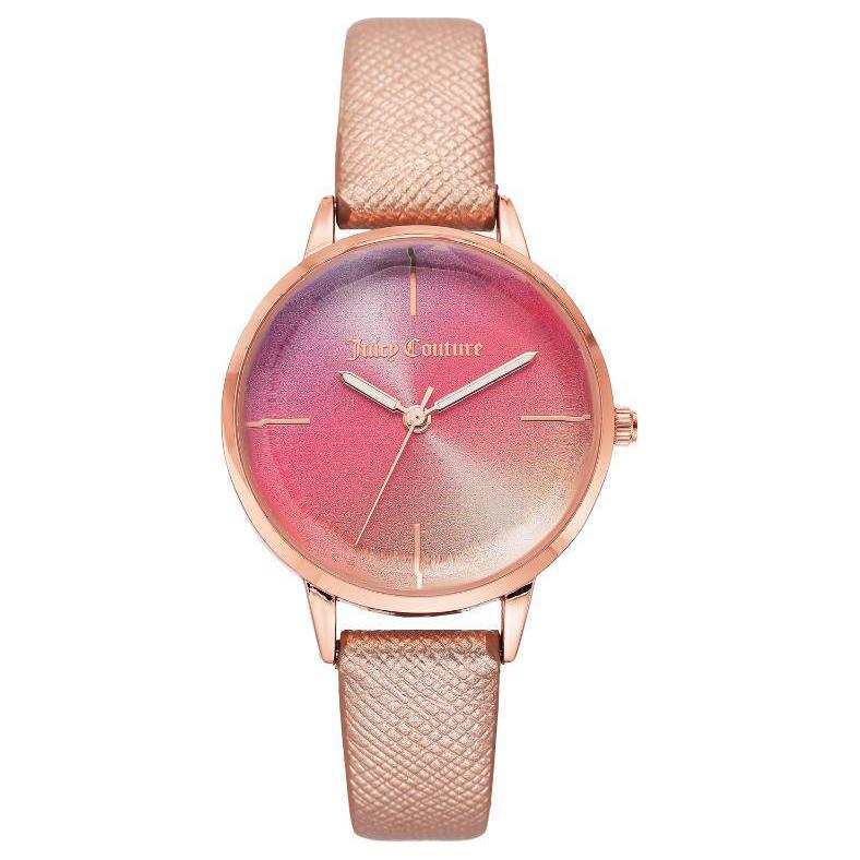 Juicy Couture JUZI Classic Collection Wrist Watches Quartz Movement Leather Strap 38mm Pink Watch Dial Women's Watch