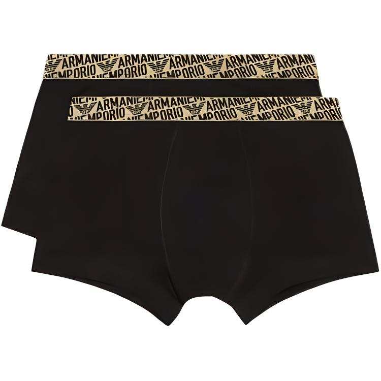 EMPORIO ARMANI Two pack Of Asv All over Shiny Logoband Boxer Briefs