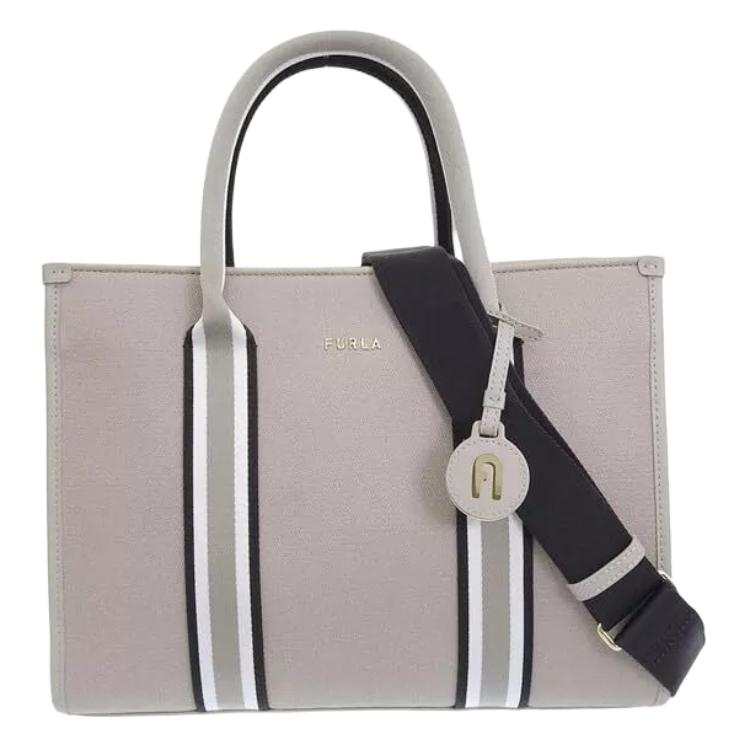 Furla Canvas Bag, Tote Bag, Shopping Bag, Shoulder Bag, Crossbody Bag, Handbag Women's Gray