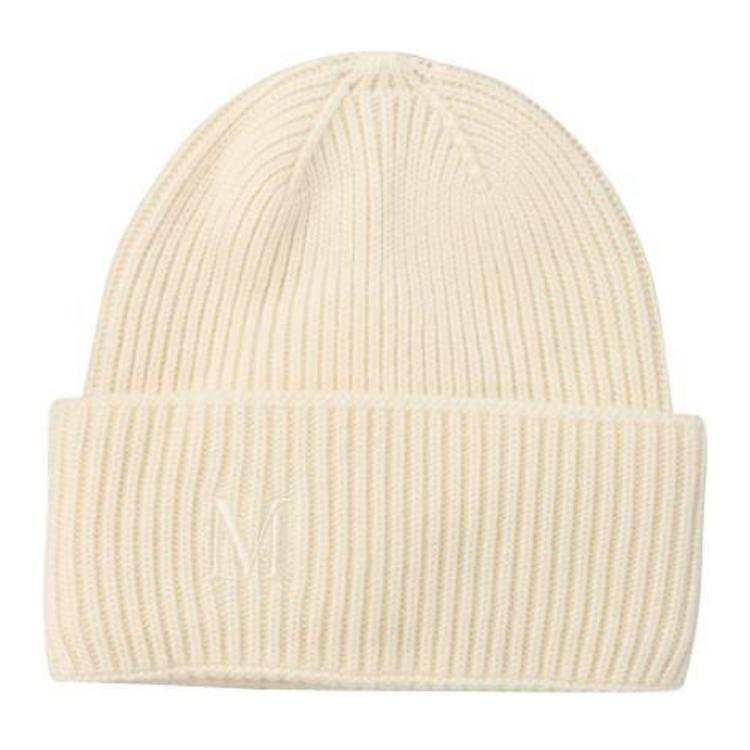 MaxMara MaxMara Logo Embroidered Ribbed Beanie