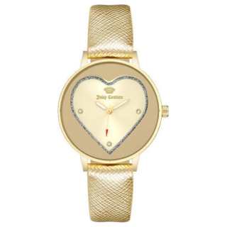 Juicy Couture JUZI Classic Collection Wrist Watches Quartz Movement Leather Strap 38mm Gold Dial Women's Watch 30m Water Resistant
