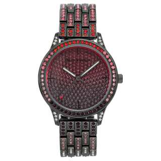 Juicy Couture JUZI Classic Collection Wrist Watches Quartz Movement Steel PVD Strap 38mm Black Dial Women's Watch 30m Water Resistant