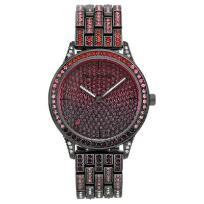 Juicy Couture JUZI Classic Collection Wrist Watches Quartz Movement Steel PVD Strap 38mm Black Dial Women's Watch 30m Water Resistant