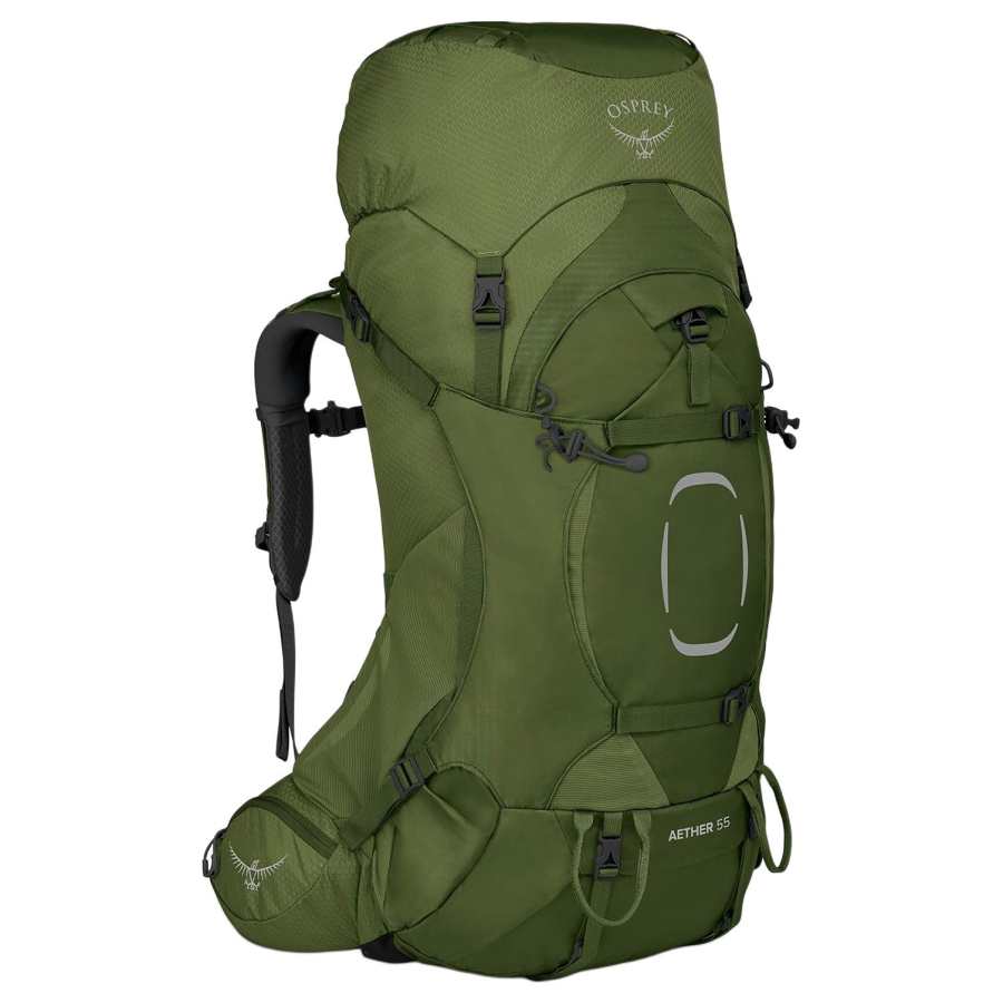 OSPREY 55L Backpack Mountaineering Bag Outdoor Bag Nylon Garlic Mustard Green Unisex