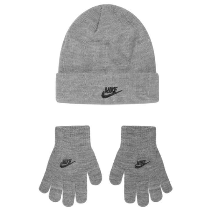 Nike Nike Kids Futura Logo Embroidered Beanie And Gloves Set