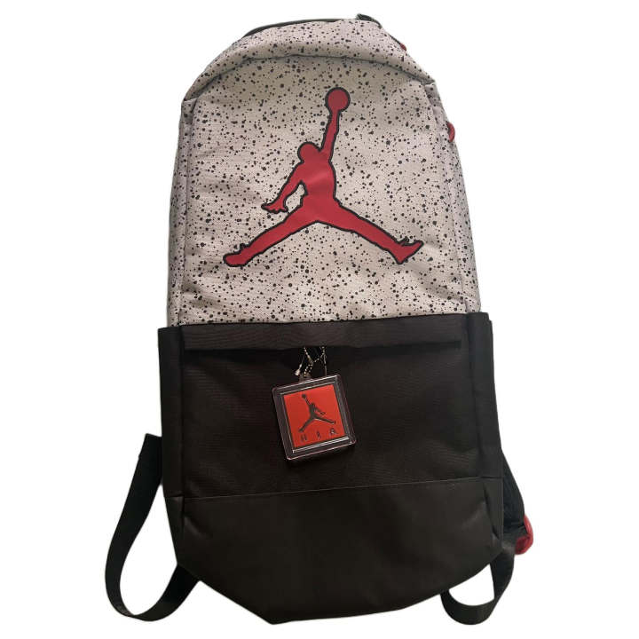 Jordan Jordan Polyester Backpack Regular Unisex Black Gray