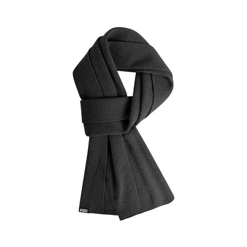 PEAK PEAK Acrylic Knit Scarves Unisex Black