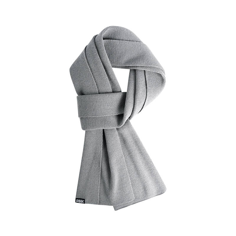 PEAK PEAK Acrylic Knit Scarves Unisex Gray