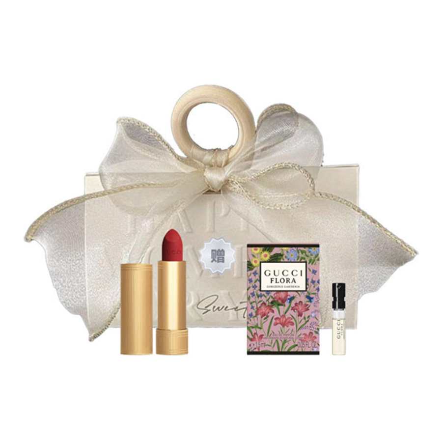 GUCCI Golden Tube Lipstick Angel Shopping Bag Makeup Sets Long Lasting Moisturizing