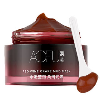 AOFU Red Wine Grape Apply on Facial Mask Moisturizing And Hydrating Women's Night Repair Brightening Skin Tone
