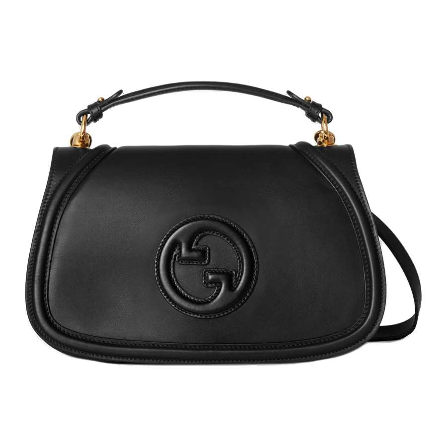 GUCCI Blondie Leather Shoulder Bag, Crossbody Bag, Handbag Medium Women's Black
