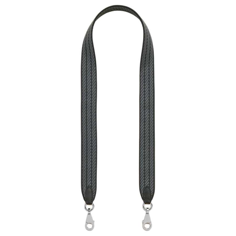 HERMES Cordage Canvas With Swift Calfskin Bag Straps Women's Black & Dusty Gray