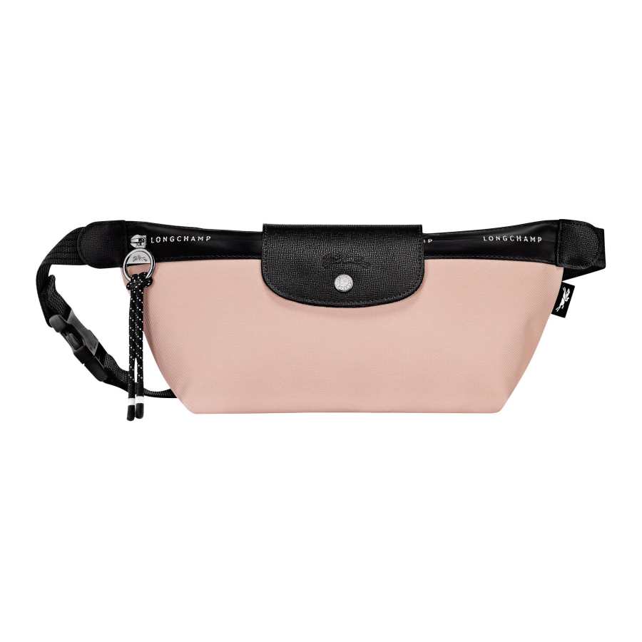 LONGCHAMP Recycled Polyamide Canvas One Shoulder Crossbody Fanny Pack Medium Women's Nude