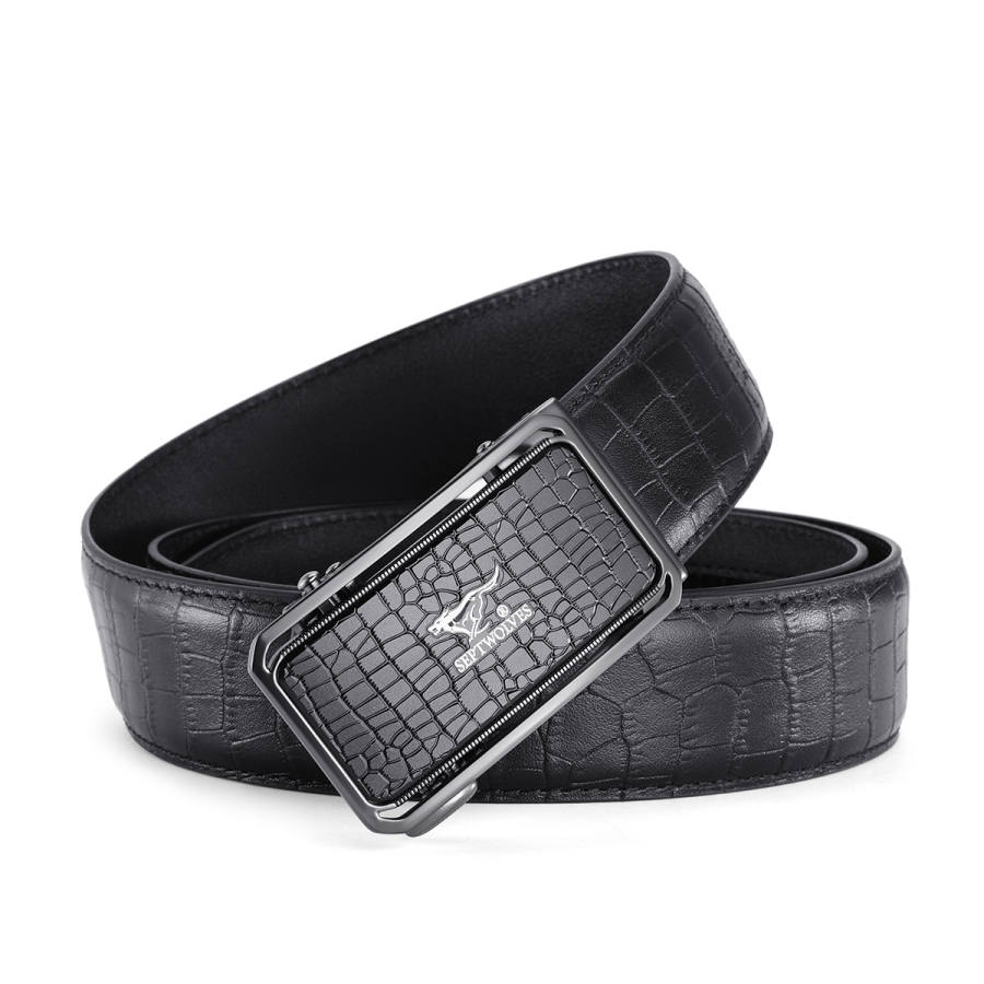 SEPTWOLVES SEPTWOLVES Trendy Belt Leather Belts Men's Width 3.5cm