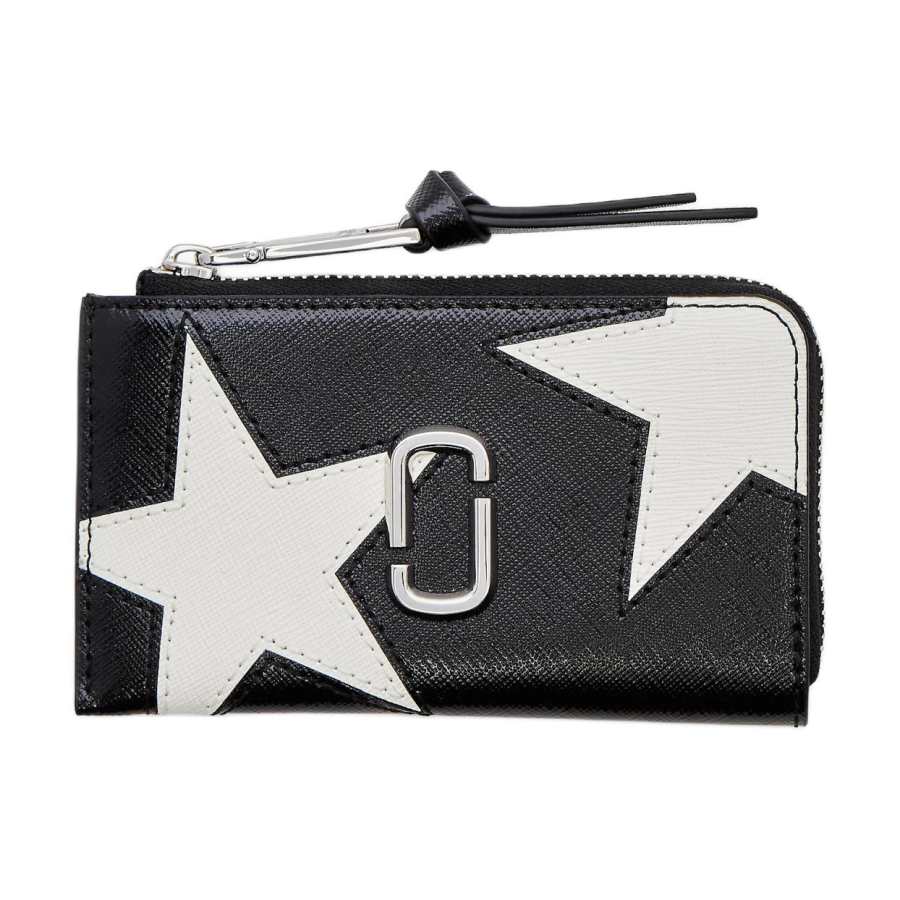 MARC JACOBS MARC JACOBS Leather Wallet Regular Women's Black White