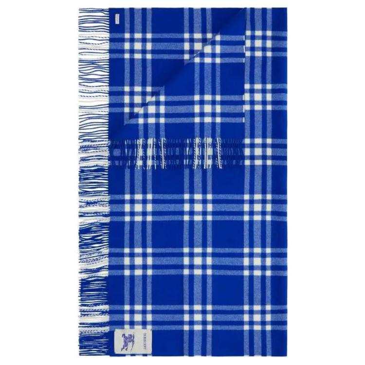 Burberry Wool Knit Scarves Women's Blue
