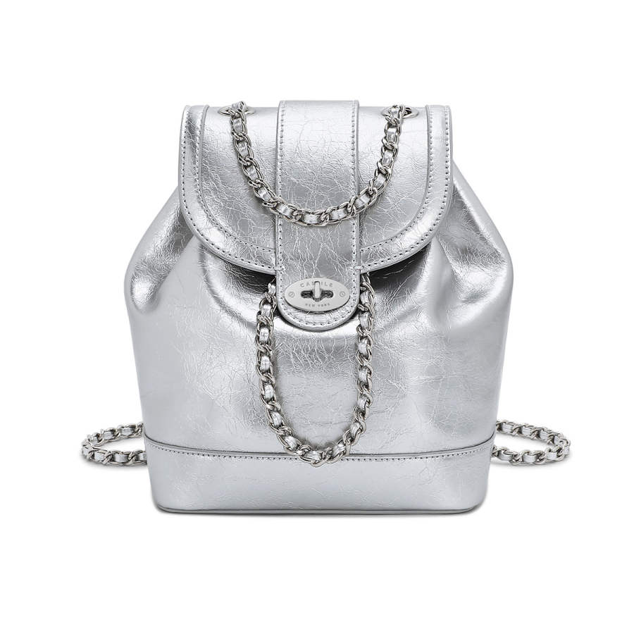 CASSILE CASSILE Microfiber Synthetic Leather Backpack Bucket Bag Women's Multicolor
