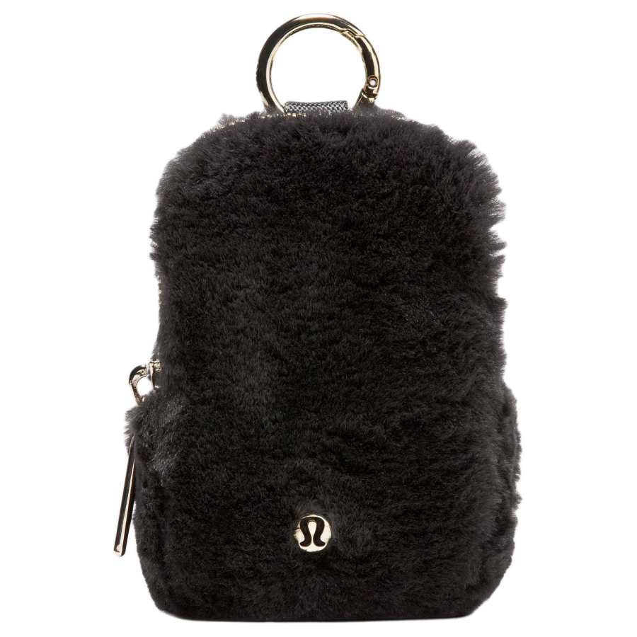 Lululemon Clippable Nano Polyester Clutch Nano Unisex Black & Gold