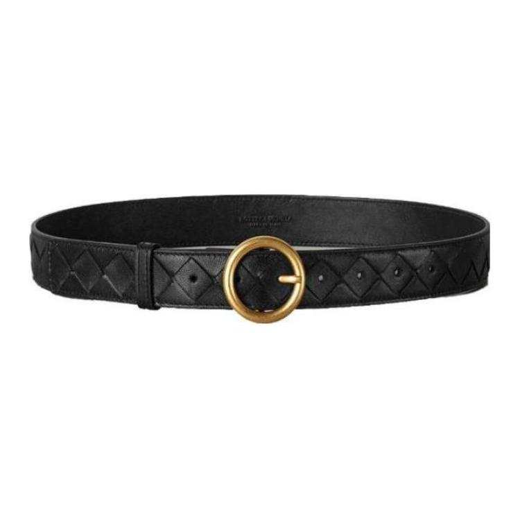 Bottega Veneta Leather Belts Women's Black Width 3CM