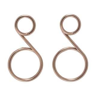 ISSEY MIYAKE Aluminum Earrings Women's Bronze