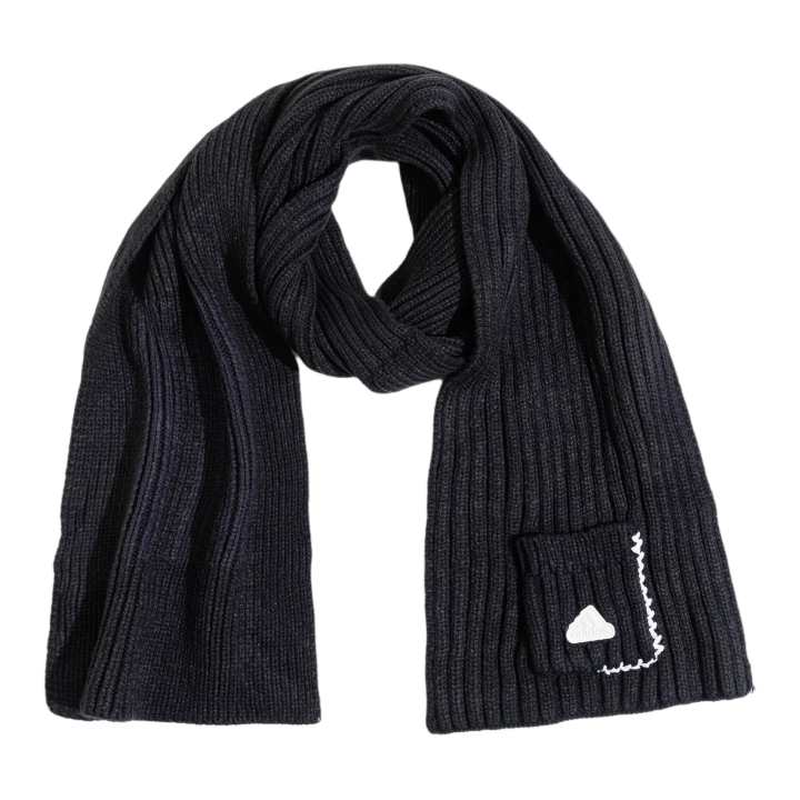 Adidas Adidas Brand Logo Knitted Fabric Knit Scarves Unisex Black