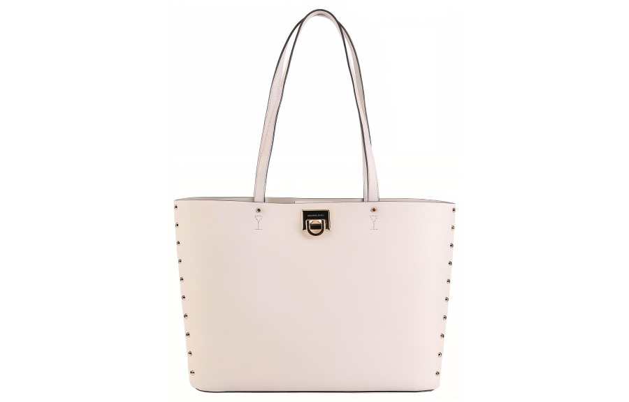 MICHAEL KORS Manhattan Leather Tote Bag, Shopping Bag, Shoulder Bag Large Women's Cream White