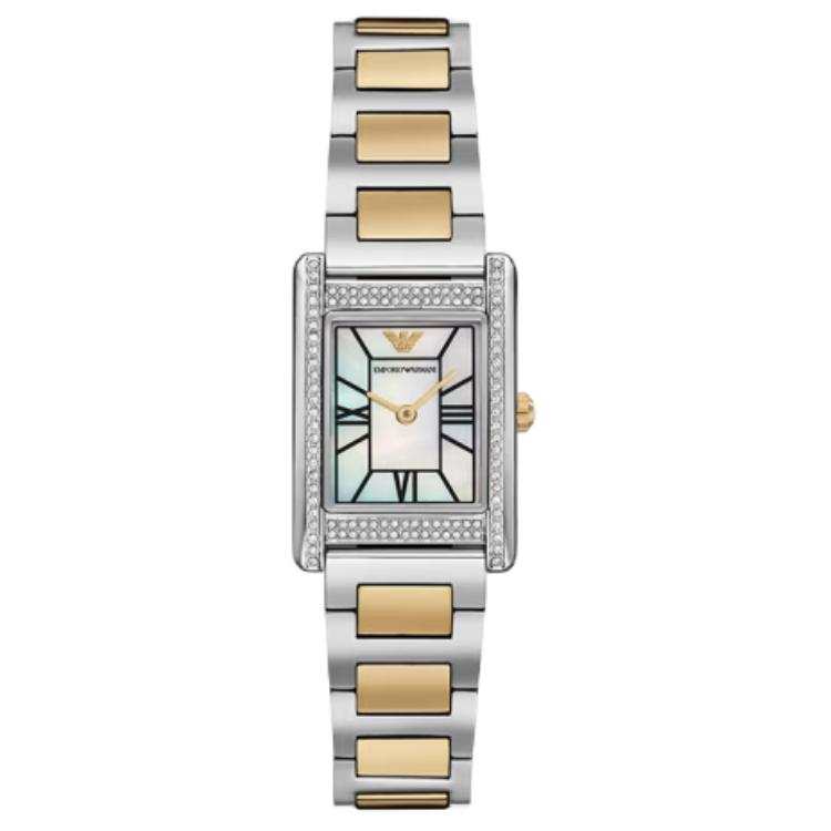 EMPORIO ARMANI EMPORIO ARMANI Square Watch Collection Wrist Watches Quartz Movement Stainless Steel Strap 22*32mm