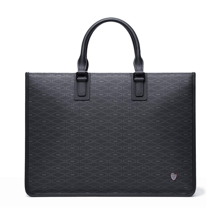 SEPTWOLVES SEPTWOLVES Artificial Leather Briefcase QPL Regular Men's Black