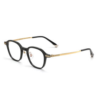Jeep Titanium Alloy+Silicone Round Eyeglass Frames Men's Black