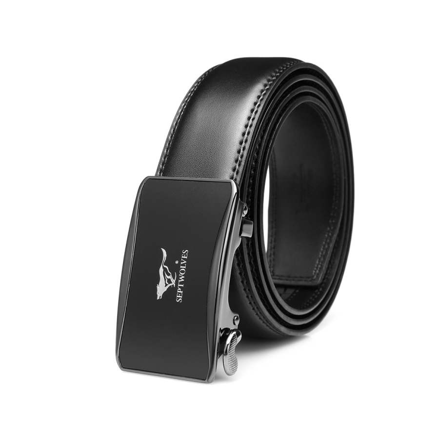 SEPTWOLVES SEPTWOLVES Split Cow Leather Cow Split Leather Belts Men's Width 3.5CM