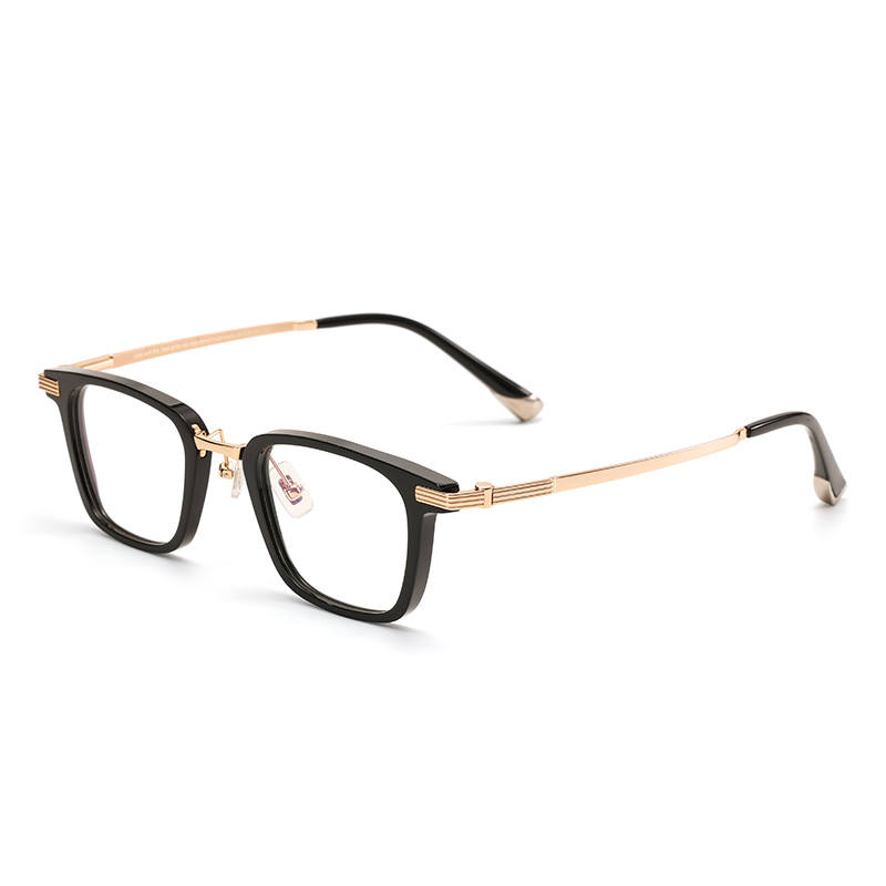 Jeep Jeep Titanium Alloy Square Eyeglass Frames Unisex Black