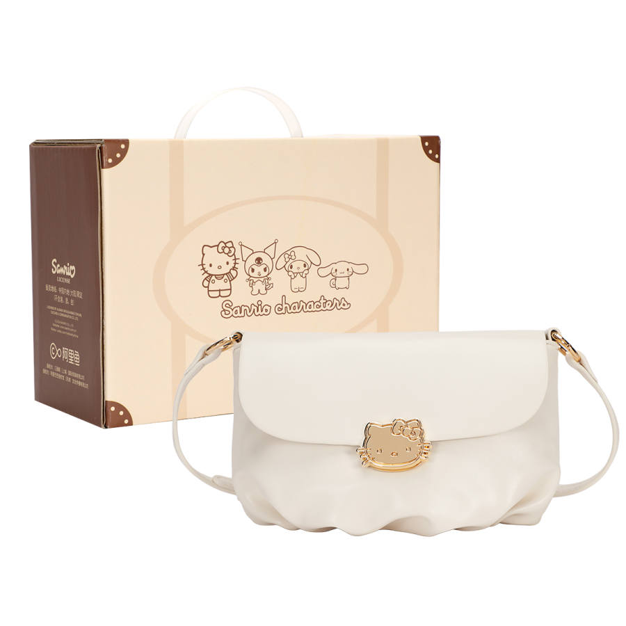 Sanrio Hello Kitty Synthetic Leather Cloud Bag, Shoulder Bag, Crossbody Bag Regular Women's Multicolor