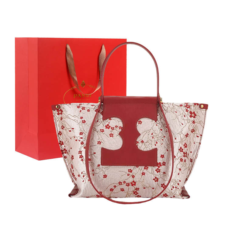 PAYOT Fabric, Synthetic Leather One Shoulder Handbag Regular Women's Burgundy