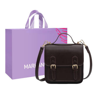 MARKANGARO Pu Uniform Bag, Handbag, Crossbody Bag, Backpack Medium Women's Black/Coffee