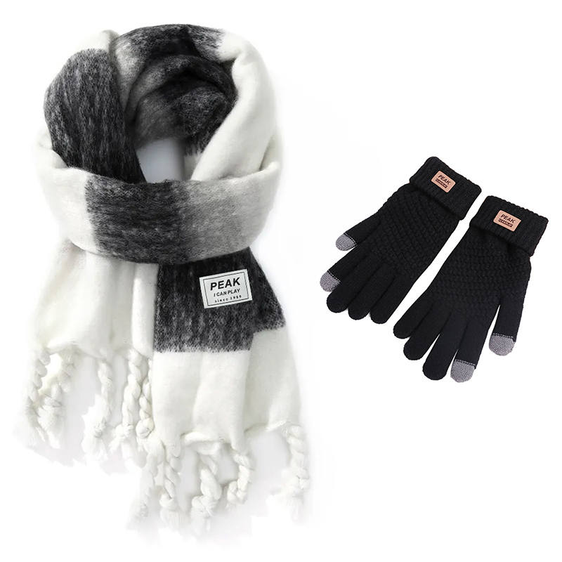 PEAK PEAK Polyester Knit Scarves Unisex