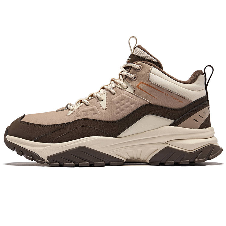 Erke Warm Sun 2 Slip Resistant Abrasion Resistant High top Casual Shoes Men's Taupe Dark Sandalwood
